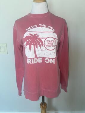 Pelagic Sweatshirt Pink L/S Enjoy the Ride Size Unisex Small